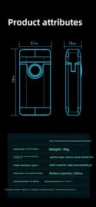Dericsson Voice Activated <b>Rechargeable</b> Lighter Dual Arc Windproof Custom Logo Igniter - Product Image 6