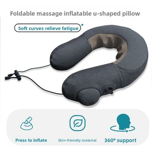 Almohada de Masaje Inflable Eléctrica en Forma de U con Función Musical y Calefacción para Masaje Cervical de Cuello y Columna Vertebral - Masajeador para Uso en Casa y Auto - Product Image 4
