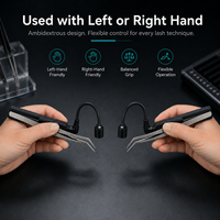 Mini pince à épiler UV sans fil rechargeable, lampe de polymérisation UV pour extensions de cils avec tête de lampe interchangeable et pédale.