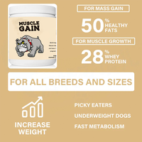 Compléments Alimentaires pour Animaux de Compagnie avec Logo Personnalisé, Complément Alimentaire Riche en Protéines pour Animaux de Compagnie, Gain Musculaire, Complément Alimentaire pour Renforcer les Muscles des Chiens