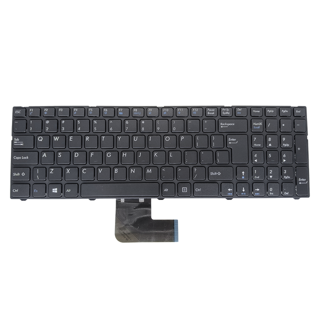 UI US English Keyboard for Clavier Medion Akoya E6432 E7227 C15 55CH0254 022-13A86LHB01 SF-2196 Large Enter Key Keyboard Black