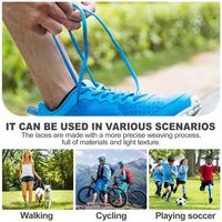 WEGOODZF Lacets de chaussures unisexes décontractés et sportifs, personnalisés, demi-ovales, 6 mm d'épaisseur, en polyester coloré, vente en gros, pour baskets et chaussures de sport