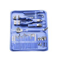 Ensemble de manucure et pédicure multifonctionnel 35 en 1, acier inoxydable, outils de soin des ongles personnels, coupe-ongles, kits de toilettage
