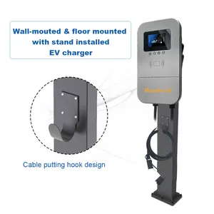 11 kw 22 kw station mit bildschirm ac elektroauto ev ladegerät schnell heim ev ladestation mit bildschirm ac elektroauto ev ladegerät