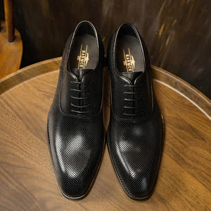 Chaussures Oxford en tricot de luxe pour hommes - Bout pointu, lacets, antidérapantes, imperméables, résistantes à l'usure, chaussures de ville - Product Image 4