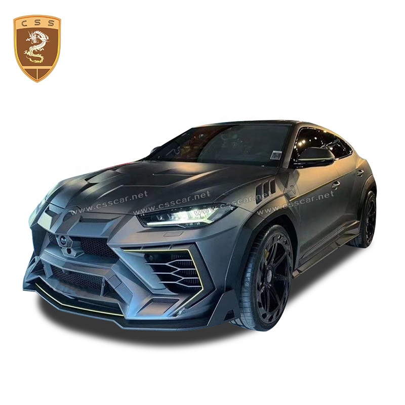 MSY стиль углеродное волокно смешанные Стекловолоконные автомобильные кранцы боковые юбки задний спойлер крышка двигателя комплект широкого кузова для Lambor Urus