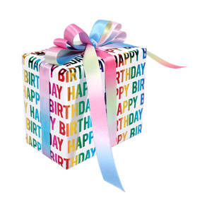 Papel de regalo 43*300cm fabricante de fábrica personalizado 80g papel cumpleaños Día de San Valentín dibujos animados papel brillante envoltura de regalo - Product Image 1