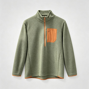 <span class=keywords><strong>Felpa</strong></span> da Uomo Personalizzata per Attività all'Aperto, con Mezza Zip e Collo Alto, Maniche Lunghe, per Escursionismo e <span class=keywords><strong>Trekking</strong></span> - Product Image 1