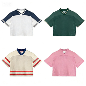 Street Spark Custom Streetwear Vintage Herren Sport Retro Fußball Basketball Mesh Boxy Trikot Fußball T-Shirt für Männer - Product Image 2