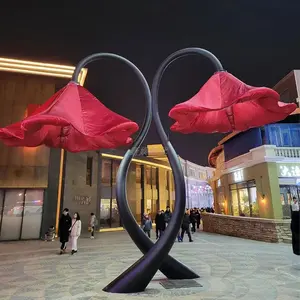 La fleur de lanterne à induction à floraison automatique allume l'équipement d'amusement extérieur pour le tour de capteur piétonnier de parcs de rue de ville