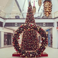 Meilleures ventes, décoration de fête de Noël en gros, arbre de Noël artificiel géant en PVC de 7 pieds