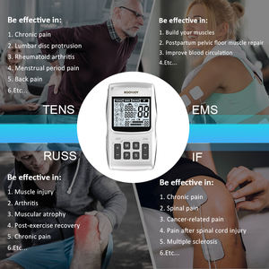 4 in 1 interferensial jika ARUS Dual-Channel <span class=keywords><strong>TENS</strong></span> Unit ABS bahan untuk efektif latihan otot peralatan terapi fisik - Product Image 2