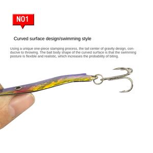 Luya 6g appâts à paillettes incurvées engins de pêche en mer d'eau douce avec <span class=keywords><strong>plaque</strong></span> de fer blanc pour carpe métal Durable faux appâts fournitures de pêche - Product Image 3