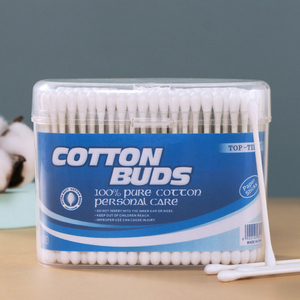 350 pièces, grande taille, vente en gros, cotons-tiges à double tête faciles à ouvrir pour usage domestique, personnalisables en papier/<span class=keywords><strong>bambou</strong></span>/plastique - Product Image 1