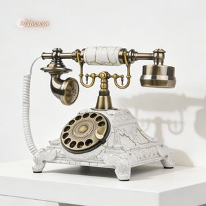 Téléphone fixe antique de style ancien, téléphone à cadran rotatif vintage, téléphone filaire rétro, téléphone fixe antique à l'ancienne pour hôtels - Product Image 1