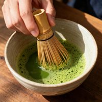 Fouet Matcha en bambou naturel fabriqué à la main 100 broches Cérémonial Passe au lave-vaisselle