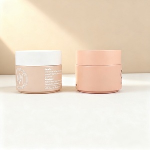 Crème exfoliante pour le corps au prix d'usine, soin de la peau, pot en verre givré rose, sérigraphie, 15g 30g 50g 100g, crème de jour et de nuit, pot en verre - Product Image 1