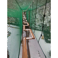 Piquet de pneu pour enfants de rêve parcours d'obstacles corde en polyester tricoté pont pivotant pour terrain de jeu en réseau extérieur
