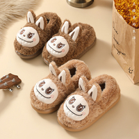 labubu Chaussons d'hiver pour femmes en EVA à bout fermé, nouveau style, semelle épaisse antidérapante avec motifs de dessins animés mignons