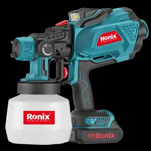 Ronix 8604 20V 600 ml/min 1200ML HVLP Herramientas inalámbricas LED Pistola pulverizadora automática multifuncional