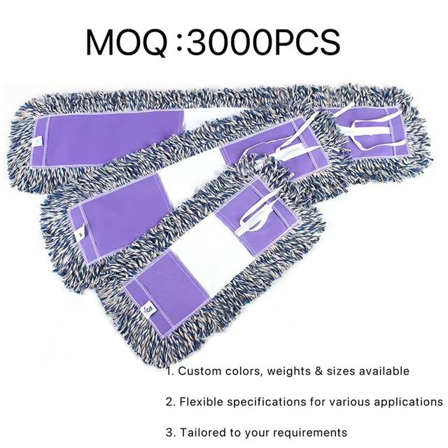 40cm 60cm 90cm Commercial Home Housekeeping Colorful Dust Mop Pushing Microfiber Yarn Flat Mop Replacement Head