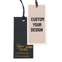 Étiquettes personnalisées pour vêtements avec logo, cordon élastique, étiquettes vierges à inscrire pour cadeaux, bagages, vêtements, inventaire, cartes en papier