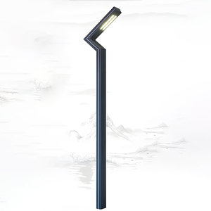 Poteau d'éclairage public combiné poteau d'éclairage extérieur en acier robuste 5M 16 pieds conception fendue facile à installer poteau d'éclairage de jardin - Product Image 1
