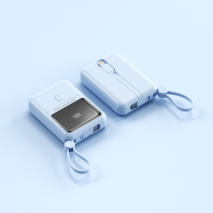 Tendance électronique Portable petit Powerbank écran LCD conception de fronde innovante Powerbanks de charge rapide 10000mAh avec câbles - Product Image 4