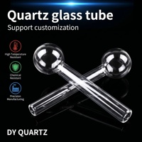 Tubo de Cuarzo Resistente a Altas Temperaturas con Punta Esférica, 99.99% de SiO2 Puro para Uso Industrial, Servicios de Doblado/Soldadura/Corte