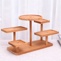 Support à plantes en bois à 5 niveaux, mini-support pour pot de fleurs, petit présentoir pour plantes, pour table, rebord de fenêtre, chambre, bureau