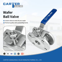 Válvula de Mariposa de Acero Inoxidable 304 CF8 Tipo Wafer Manual de Paso Completo con Sello de PTFE para Agua, Alimentos y HVAC PN16 ANSI Clase 150 ISO OEM Base
