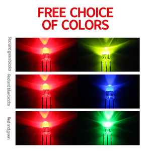 1000pcs <span class=keywords><strong>LED</strong></span> Dip 5mm vòng đầu hai màu trong suốt sương mù co tiêu cực và đồng tích cực Màu Đỏ màu xanh lá cây màu xanh lá cây đèn ánh sáng-Emitting Diode - Product Image 2