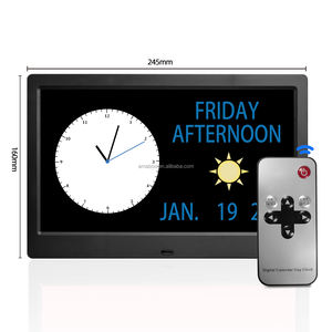 Rappels d'alarme grand jour date heure démence Alzheimer horloge 10 pouces numérique jour calendrier horloge pour personnes âgées - Product Image 1