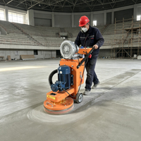 Ponceuse à béton de qualité professionnelle - Machine manuelle de ponçage et de polissage de sols avec moteur et boîte de vitesses de bonne qualité