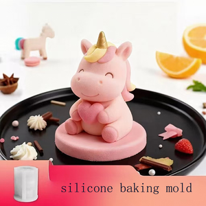 <span class=keywords><strong>Moule</strong></span> à gâteau en silicone 3D <span class=keywords><strong>licorne</strong></span> blanc antiadhésif, non toxique, écologique, pour fondant, gelée, pudding, glaçons, pâtisserie, mousse - Product Image 5