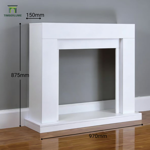 En gros Timberlume Enceinte de <span class=keywords><strong>cheminée</strong></span> autoportante moderne en MDF blanc peint, compatible avec les inserts de <span class=keywords><strong>cheminée</strong></span> électriques UK/UE - Product Image 3