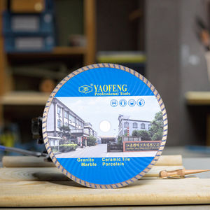 Lame de scie ondulée renforcée au diamant de <span class=keywords><strong>230</strong></span> mm (9 pouces) pressée à froid OEM pour le marbre, le granit, la brique, le bloc, le béton - Product Image 4