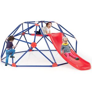 Premium 8FT struttura in acciaio arrampicata cupola scivolo per bambini all'aperto giungla palestra arrampicata geometrica per cortili della scuola - Product Image 1
