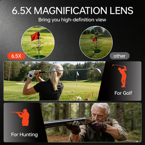 1700y लेजर रेंजफाइंडर पर गोल्फ शिकार ढलान पर/ऑफ स्विच ± 0.5yd सटीकता 6.5x मैग्निफिकेशन फ्लैग लॉक कंपन एफडा - Product Image 6