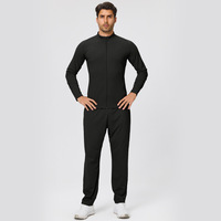 Conjunto Deportivo de Secado Rápido para Hombre, Ligero, Transpirable, con Cierre Completo, Ropa Deportiva para Gimnasio, Fitness, Entrenamiento, Conjunto de 2 Piezas