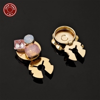 KUNSHUO Fabricant de boutons – Cache-boutons fantaisie en métal en forme de cœur, clip floral, cache-boutons personnalisés pour chemises féminines