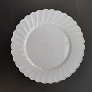 Assiettes de présentation en <span class=keywords><strong>plastique</strong></span> transparent argenté et doré de qualité supérieure, sans BPA, en matériau PS, pour la décoration de mariages et de fêtes de Noël - Product Image 4