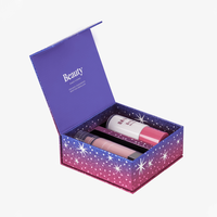 Benutzer definiertes Logo Kleiner Magnet Rosa Starre Papp verpackungs boxen Recycelbare magnetische Geschenk kosmetik box mit Einsatz