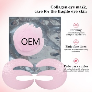 Parches para Ojos en Forma de E de Color Rosa con Logotipo Personalizado OEM, Mascarilla de Ojos de Biocolágeno PDRN para Ojeras e Hinchazón, Productos para el Cuidado de la Piel B2B - Product Image 1