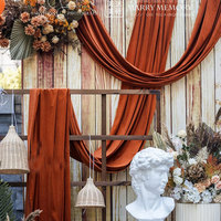 Rideau de gaze coloré de taille personnalisée pour décoration de scène de mariage