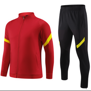 耐Snag高品质YKK拉链足球训练运动服全拉链长袖夹克和配套裤子 - Product Image 2