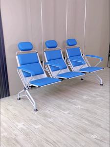 Sillas de Espera Modernas con Estructura de Acero Inoxidable, Banco Público Conectado para Uso en Exteriores, para Aeropuerto, Hospital, Oficina, Recepción, Banco - Product Image 3