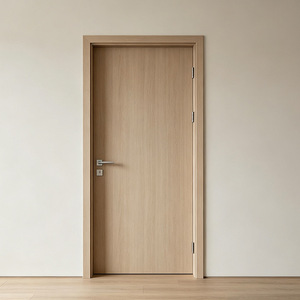 Puerta Interior Minimalista de Madera Sólida con Aislamiento Acústico para Dormitorio, Apertura Manual, Superficie Acabada - Product Image 6