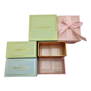 Tùy Chỉnh In Macaron Hộp Quà Tặng Vật Liệu Tái Chế Vàng Nắp Hộp Khay Nhựa Cho Pastry Trà Truffle Sô Cô La <span class=keywords><strong>Sushi</strong></span> Bao Bì - Product Image 4