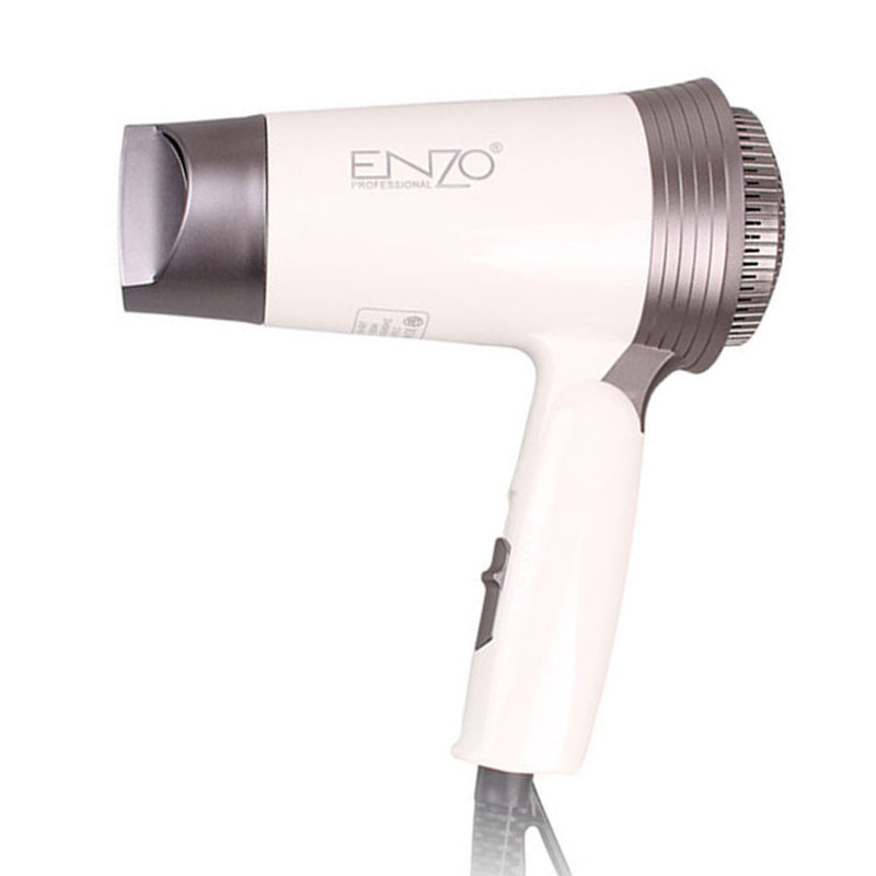 ENZO EN-607 Wholesale DC Motor Electric Low Power Less Space Care and Styling Appliances Small Hair Dryer with Foldable Handle